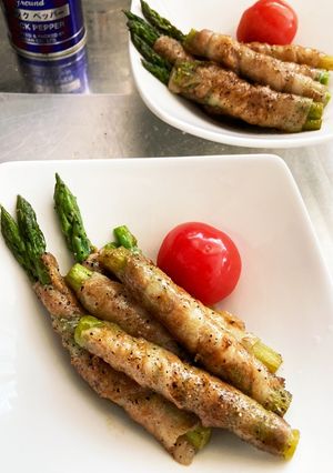 激うま♡味ぽんバターでアスパラ肉巻き-レシピのメイン写真