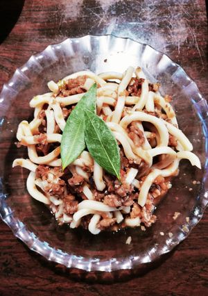 トマト&きのこバターぶっかけ洋風うどん-レシピのメイン写真