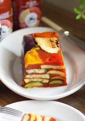 映え♪夏野菜のトマトバジルテリーヌ-レシピのメイン写真