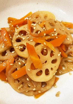 ホットクック☆時短きんぴらレンコン-レシピのメイン写真