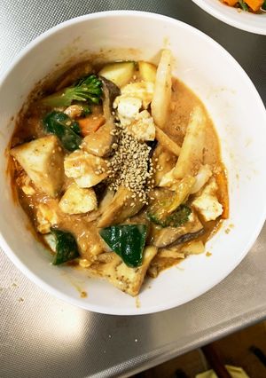 肉無豆腐簡単きな粉たこ焼き風炒飯味野菜炒-レシピのメイン写真