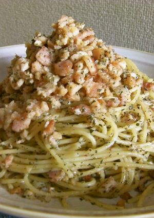 無添加　鶏肉とベーコンの青紫蘇パスタ-レシピのメイン写真