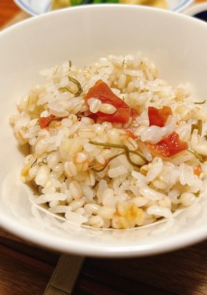 もち麦の炊き込みごはん-レシピのメイン写真