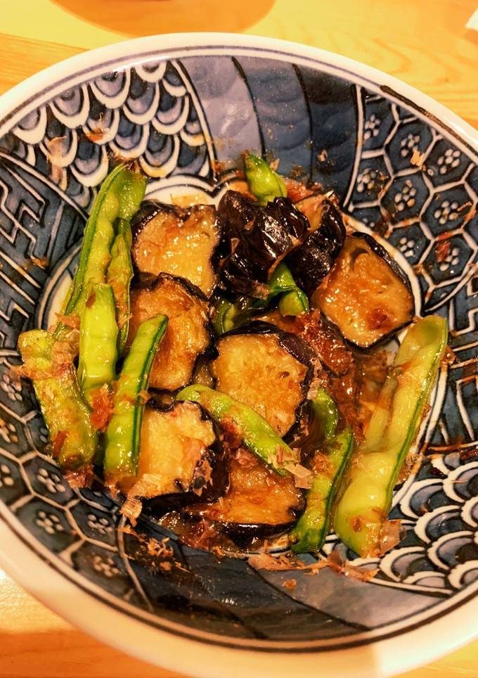 絹さやと茄子の揚げ浸し-レシピのメイン写真