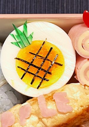 お弁当に♪ゆで玉子deパイナップル-レシピのメイン写真