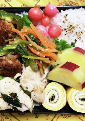 5/24ﾖｯﾁｬﾝ☆ ピーマン肉詰め弁当-レシピのメイン写真