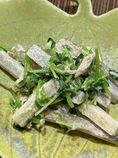 ごぼうと豆苗のツナマヨ和え-レシピのメイン写真