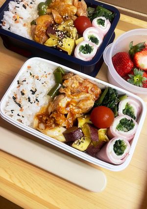 20250524娘ちゃん息子っちのお弁当-レシピのメイン写真