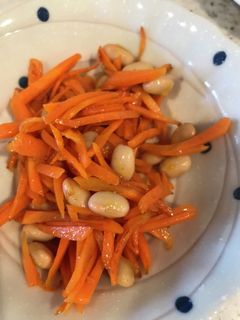 お弁当に。人参と大豆炒め-レシピのメイン写真