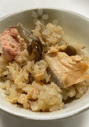 【あさイチ】鮭ときのこの炊き込みごはん-レシピのメイン写真