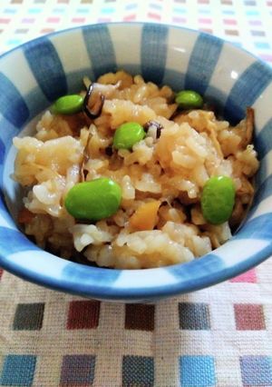 ホタテときのこのミルク炊込みご飯-レシピのメイン写真