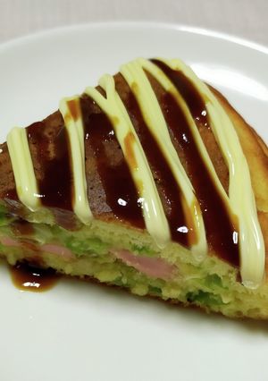 お好み焼き風ソーセージ入りホットケーキ-レシピのメイン写真