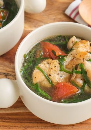 食べ応え◎手羽元とトマトのニラスープ-レシピのメイン写真