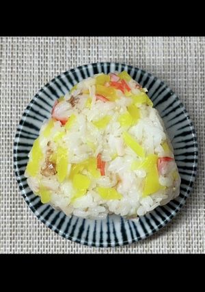 カニたくおにぎり-レシピのメイン写真