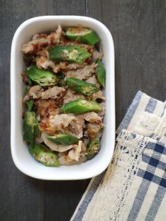 豚肉とオクラのおかか醤油和え-レシピのメイン写真