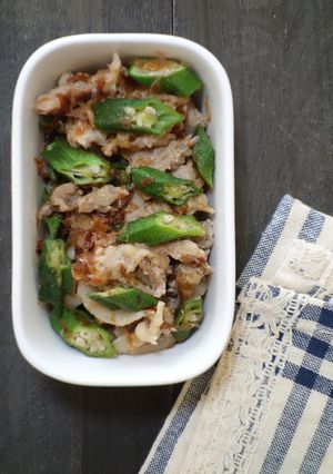 豚肉とオクラのおかか醤油和え-レシピのメイン写真