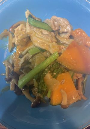 豚バラとかぼちゃの炒め物-レシピのメイン写真