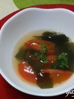 トマトとわかめのスープ-レシピのメイン写真