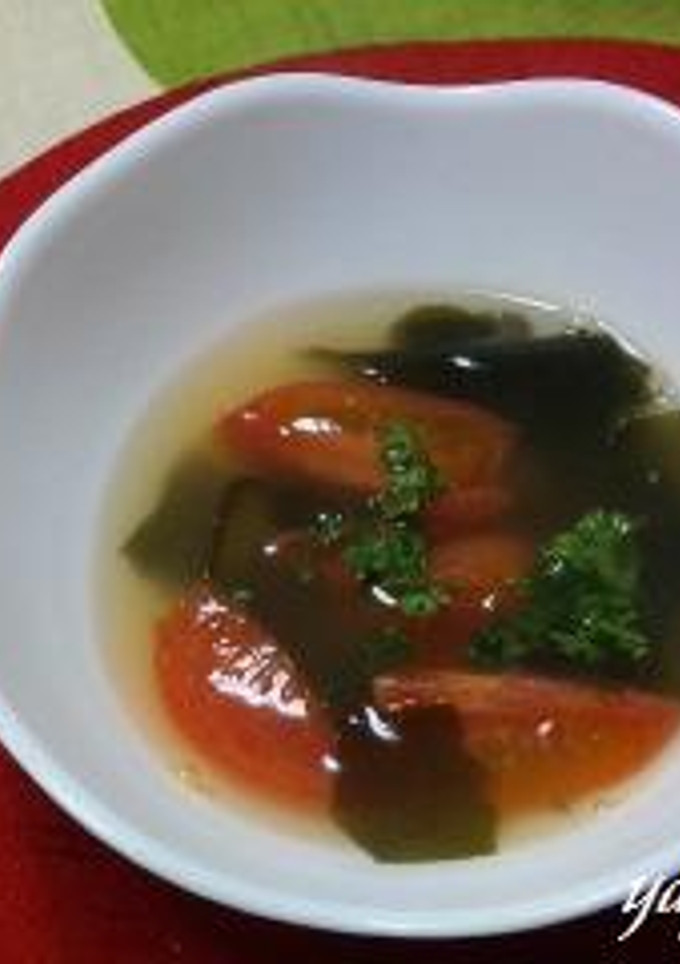 トマトとわかめのスープ-レシピのメイン写真