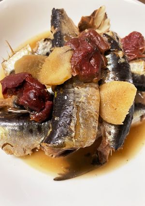圧力鍋でイワシの梅風味酒蒸し-レシピのメイン写真