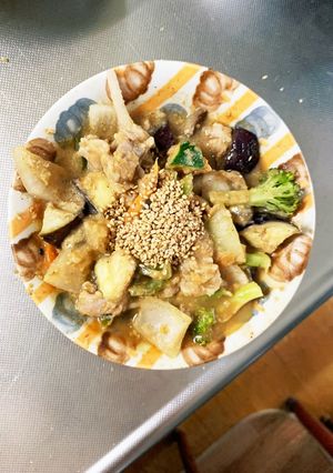 ピリ辛味噌焼豚味豚こま大根青椒肉絲風-レシピのメイン写真