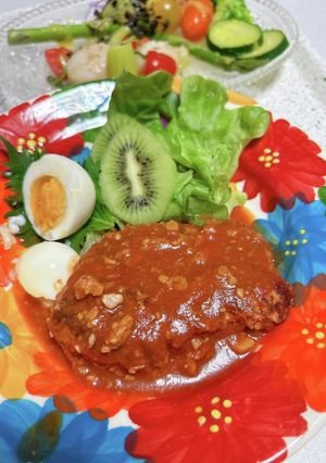 鶏ミンチのレンコンバーグ-レシピのメイン写真