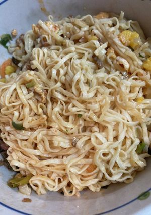 カップヌードル→汁なしキムチラーメン-レシピのメイン写真