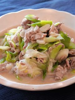 たっぷりねぎと豚肉のみそ煮-レシピのメイン写真
