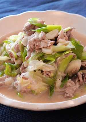 たっぷりねぎと豚肉のみそ煮-レシピのメイン写真