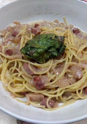 パスタ 豚肉と無花果の葉のワイン煮-レシピのメイン写真