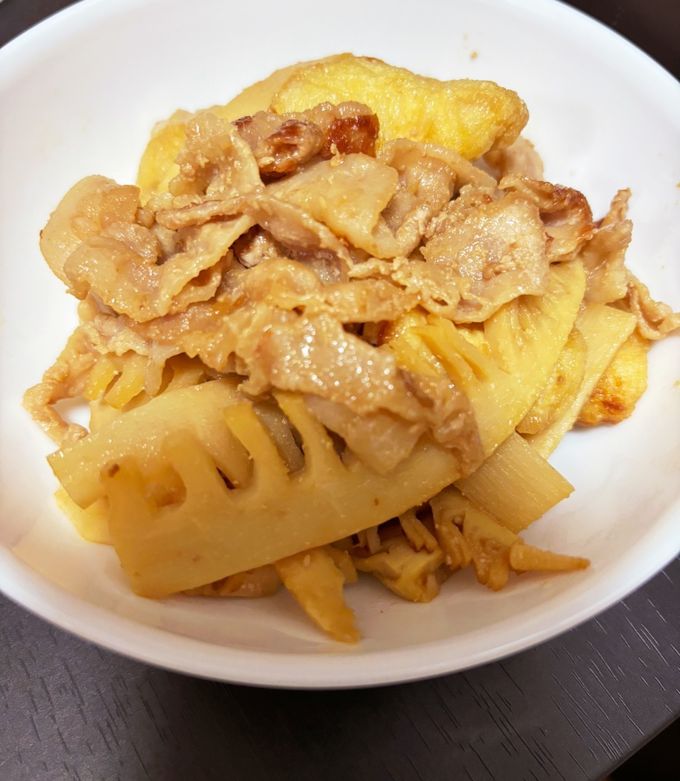豚バラ筍と油揚げの味噌炒め-レシピのメイン写真