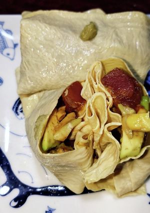 アボカドとマグロのワサビ醤油湯葉包み-レシピのメイン写真