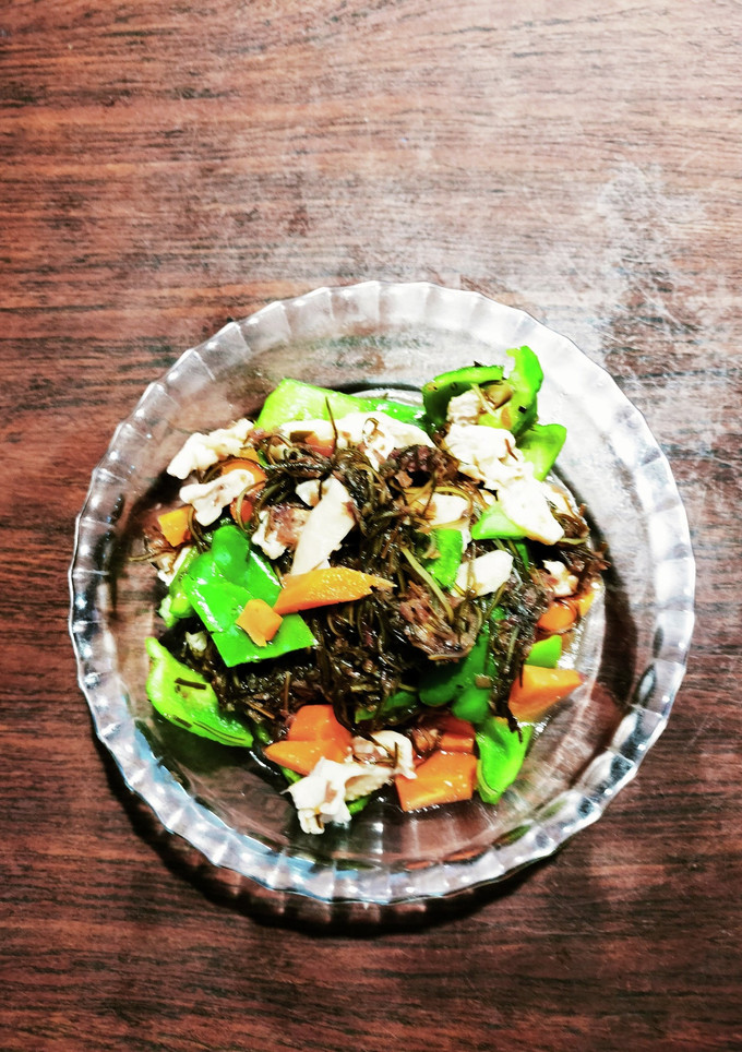 切昆布と根菜の玉ねぎ梅だれ和え-レシピのメイン写真