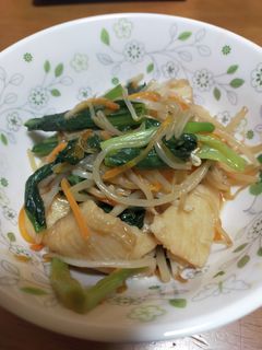 白身魚と小松菜の炒め物-レシピのメイン写真