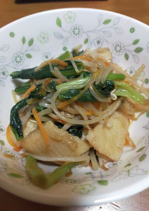 白身魚と小松菜の炒め物-レシピのメイン写真