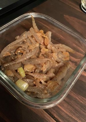 長ネギとこんにゃくのピリ辛味噌炒め-レシピのメイン写真