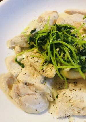 シンプル味●鶏肉＆豆苗の蒸し焼き炒め-レシピのメイン写真