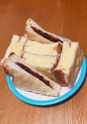 懐かしい☆揚げ食パン☆カスタード&つぶ餡-レシピのメイン写真