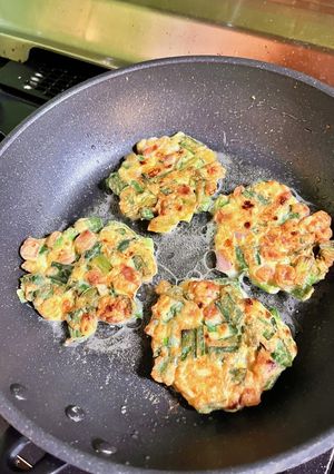 ニラとチーズのチヂミみたいなやつ-レシピのメイン写真