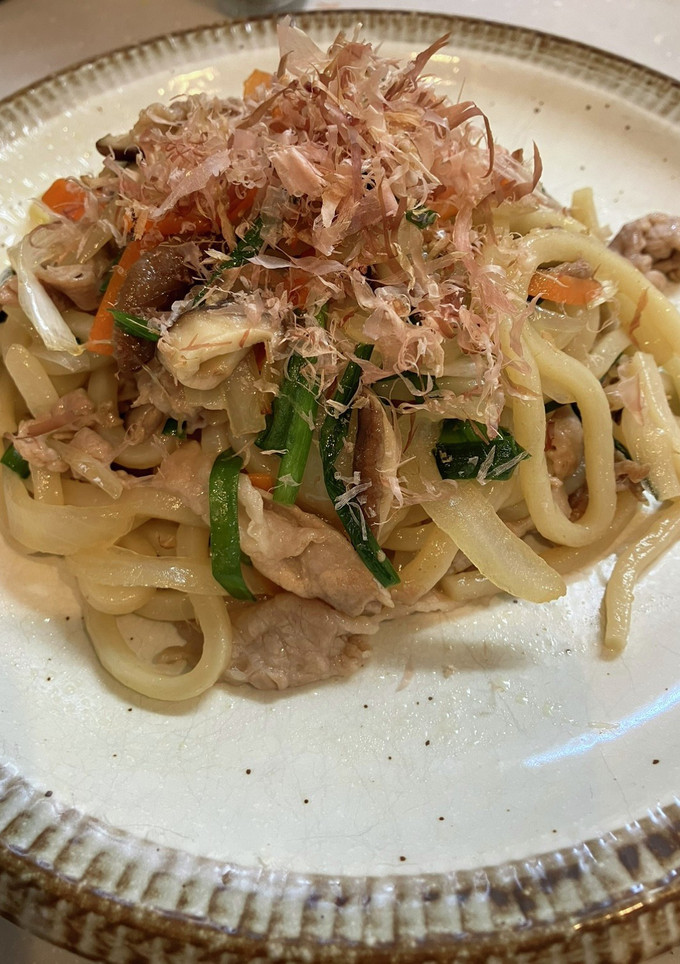 めんつゆ　簡単　焼きうどん-レシピのメイン写真