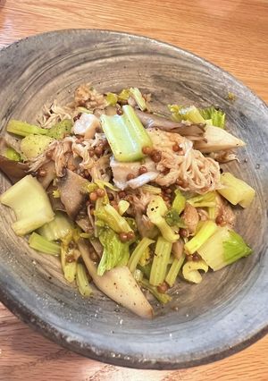 セロリとキノコのレモンマスタードサラダ-レシピのメイン写真