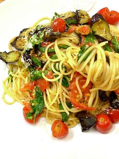 トマトとナスの簡単ハーブパスタ-レシピのメイン写真