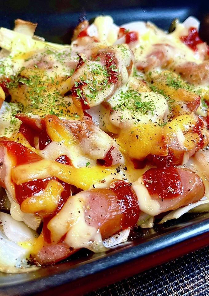 簡単！ウインナーと玉ねぎのチーズ焼き-レシピのメイン写真