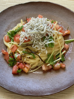 トマトとしらすの冷製パスタ-レシピのメイン写真
