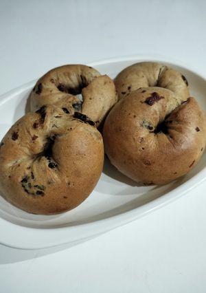 発酵１回簡単ベーグル　シナモンレーズン-レシピのメイン写真