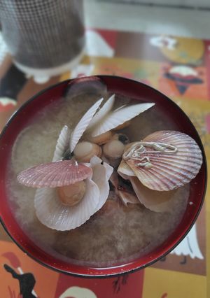 ホタテ稚貝のお味噌汁-レシピのメイン写真