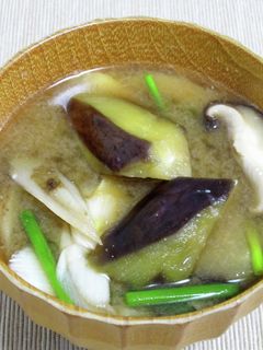 茄子と牛蒡の味噌汁-レシピのメイン写真