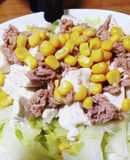 具材3つ☆ツナとキャベツの温豆腐皿