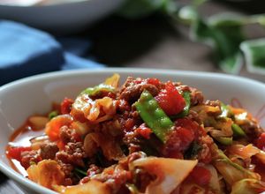キャベツとひき肉のトマトソース煮♪10分-レシピのメイン写真