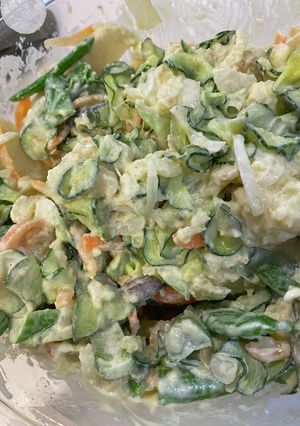 季節の野菜たっぷりレタス入りポテトサラダ-レシピのメイン写真